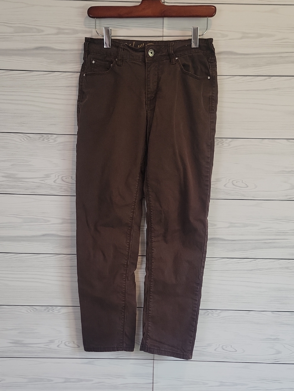 Ethyl Brown Straight-Leg Pants Womens Size 4